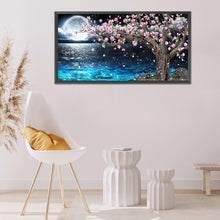 Load image into Gallery viewer, Diamond Painting - Full Round - Peach blossoms under the moon (80*40CM)
