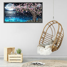 Load image into Gallery viewer, Diamond Painting - Full Round - Peach blossoms under the moon (80*40CM)
