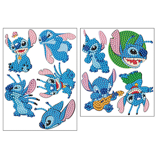 2pcs 5D Diamond Painting Stickers Kit DIY Cartoon Anime Mosaic Arts (BT011)