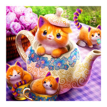 Load image into Gallery viewer, Diamond Painting - Full Round - cute cat (30*30CM)
