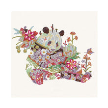 Load image into Gallery viewer, Diamond Painting - Partial Special Shaped - flower panda (30*30CM)
