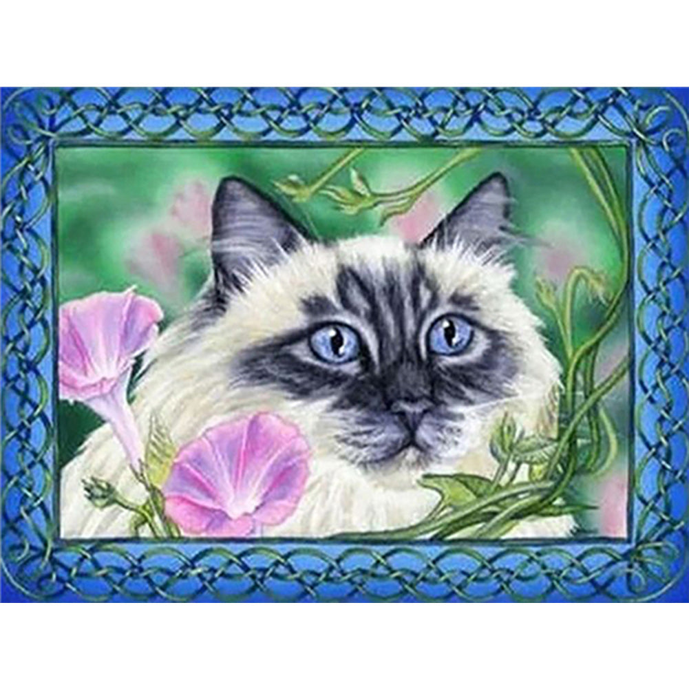 Diamond Painting - Full Round - flower cat (40*30CM)