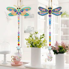 Load image into Gallery viewer, 2pcs 5D Diamond Painting Dragonfly Pendant Bag Keychain Jewelry (SMDZ201)
