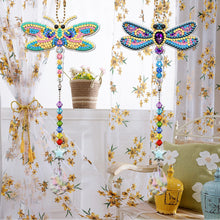 Load image into Gallery viewer, 2pcs 5D Diamond Painting Dragonfly Pendant Bag Keychain Jewelry (SMDZ201)

