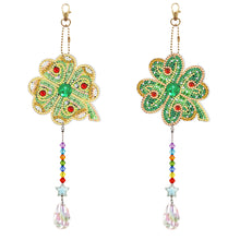 Load image into Gallery viewer, 2pcs 5D Diamond Painting Heart Mandala Pendant Keychain Jewelry (SMDZ204)
