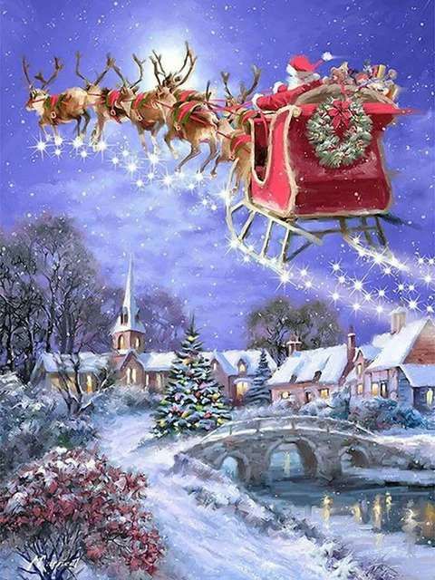 AB Diamond Painting - Full Round - Christmas Santa Claus (40*53cm)