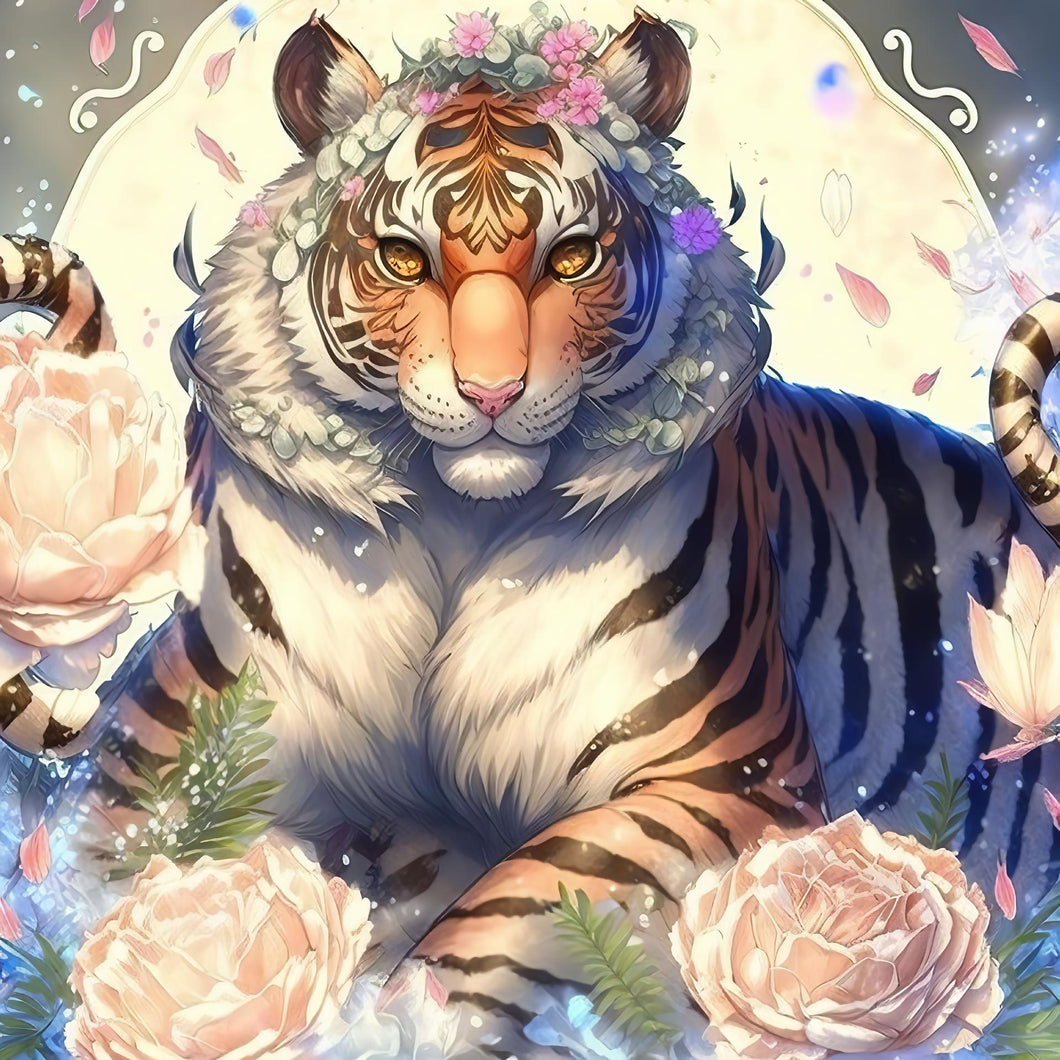 AB Diamond Painting - Full Round - Animal Tiger (40*40cm)