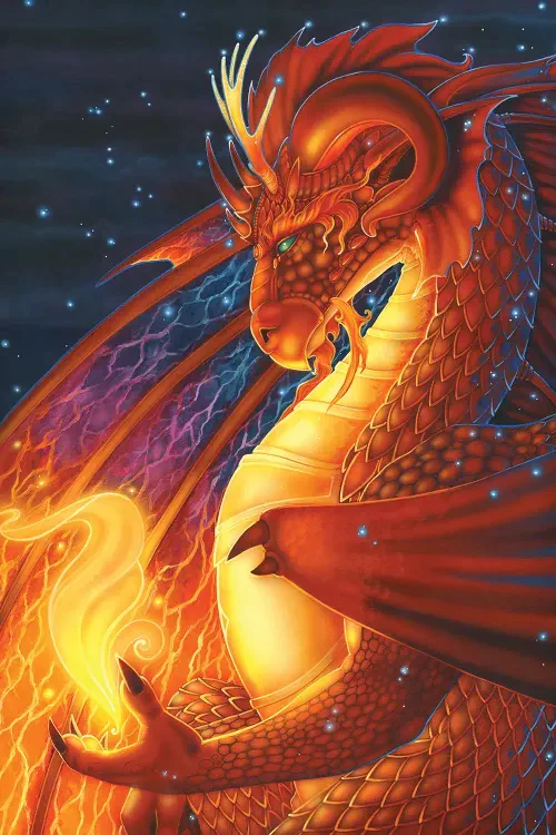AB Diamond Painting - Full Round - Fire Dragon (40*60cm)