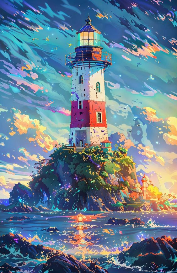 AB Diamond Painting - Full Round - lighthouse (40*60CM)
