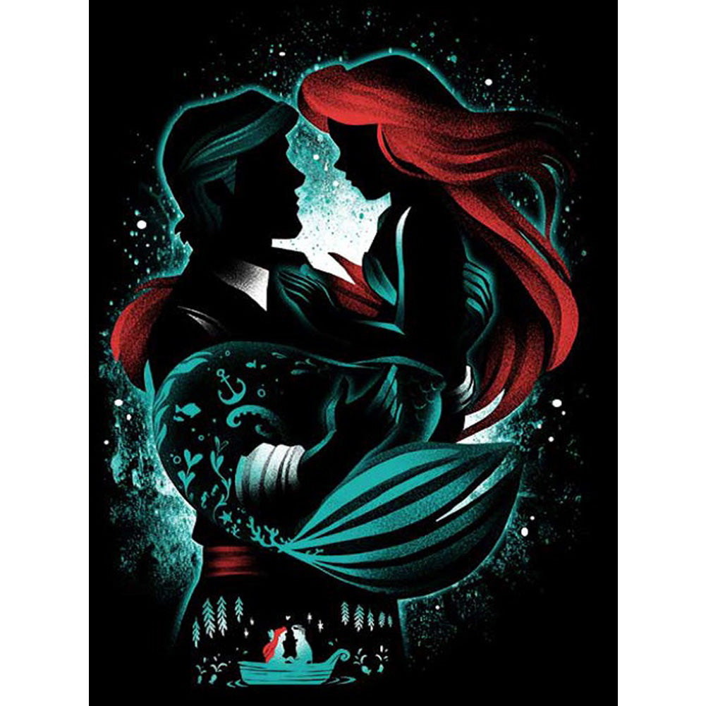 Diamond Painting - Full Round - Disney character silhouette (30*40CM)