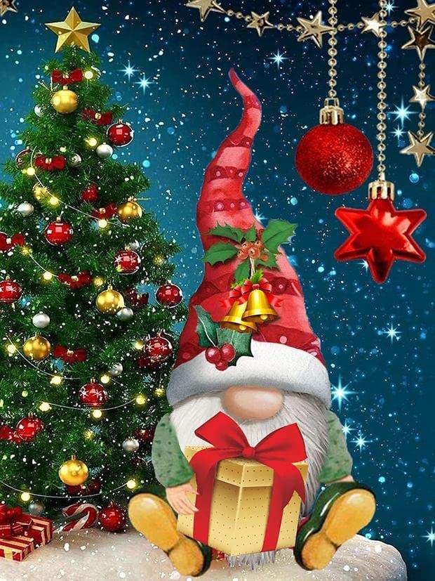 AB Diamond Painting - Full Round - Christmas Gnome (40*53cm)