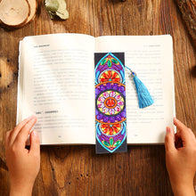 Load image into Gallery viewer, DIY Diamond Painting Leather Bookmark Mandala Tassel Book Marks Craft Art
