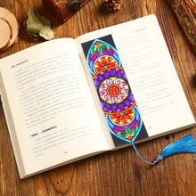 Load image into Gallery viewer, DIY Diamond Painting Leather Bookmark Mandala Tassel Book Marks Craft Art
