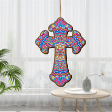 Load image into Gallery viewer, Wooden Jesus Christ Cross Pendant DIY Diamond Painting Religion Pray Decor

