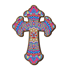 Load image into Gallery viewer, Wooden Jesus Christ Cross Pendant DIY Diamond Painting Religion Pray Decor

