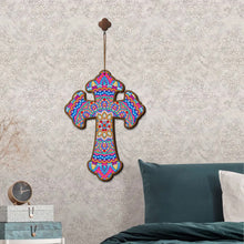 Load image into Gallery viewer, Wooden Jesus Christ Cross Pendant DIY Diamond Painting Religion Pray Decor
