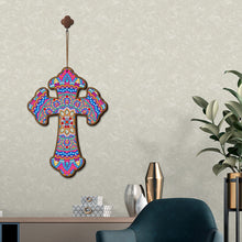 Load image into Gallery viewer, Wooden Jesus Christ Cross Pendant DIY Diamond Painting Religion Pray Decor
