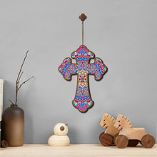 Load image into Gallery viewer, Wooden Jesus Christ Cross Pendant DIY Diamond Painting Religion Pray Decor
