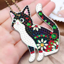 Load image into Gallery viewer, 5pcs Diamond Painting Keyring Kits DIY Cat Keychain Bag Pendant (YSK104)
