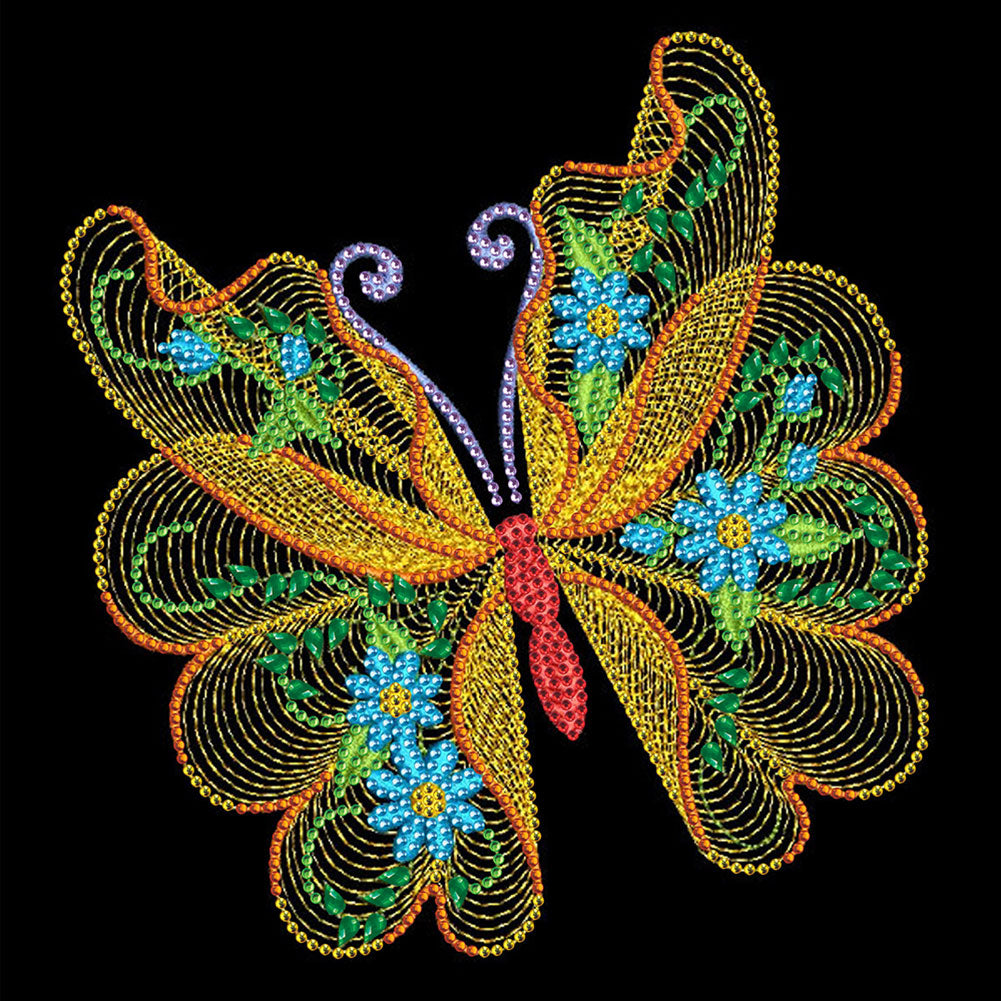 Diamond Painting - Partial Special Shaped - Butterfly (30*30CM)