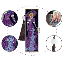Load image into Gallery viewer, 2pcs DIY Diamond Painting Leather Bookmark Lady Mosaic Craft Handmade Art
