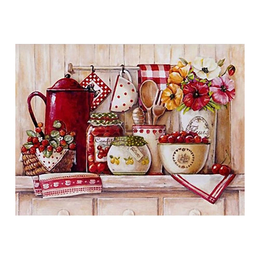 Diamond Painting - Full Square - kitchen tea set (40*30CM)