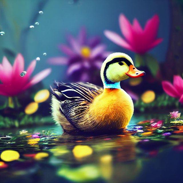 AB Diamond Painting - Full Round - Animal Duck (40*40cm)