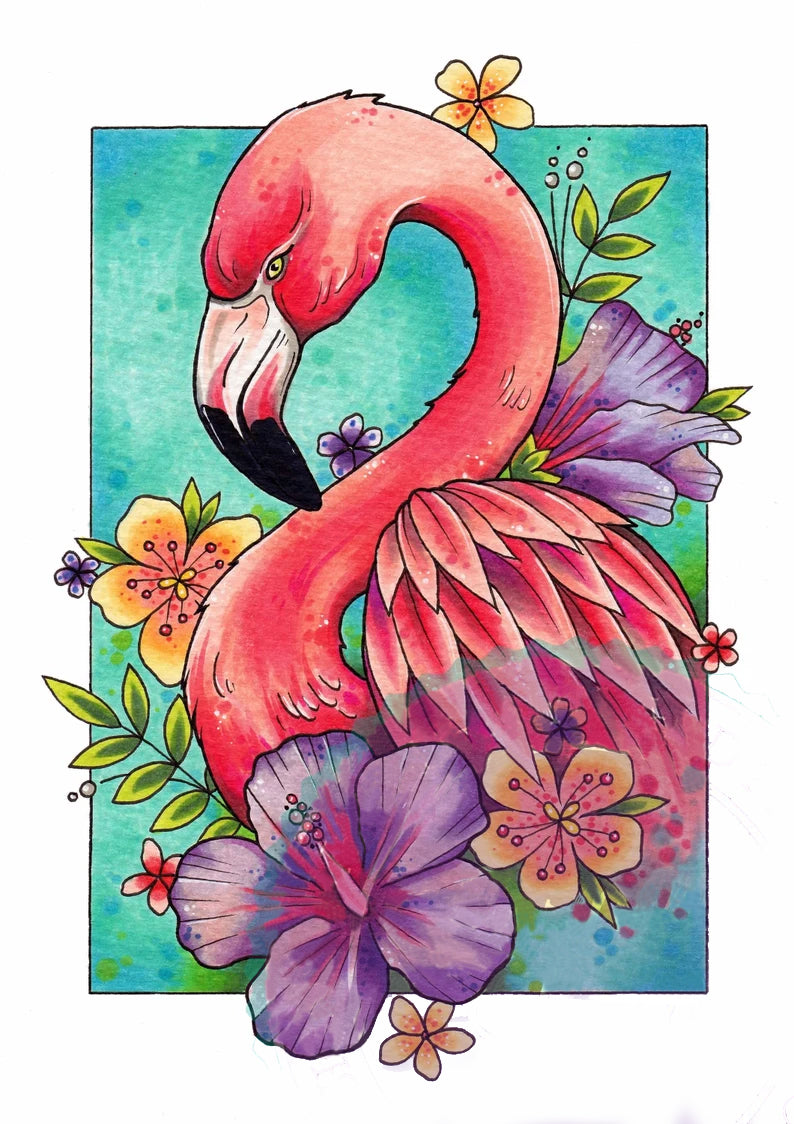 Diamond Painting - Full Round - Animal Flamingo (30*40CM)
