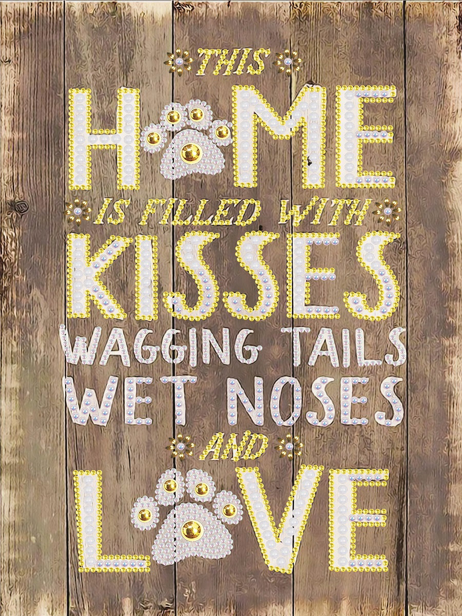 Diamond Painting - Partial Special Shaped - HOMEWalkboard English Painting (30*40CM)