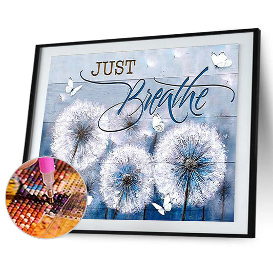Diamond Painting - Full Square - Dandelion with words (40*30CM)