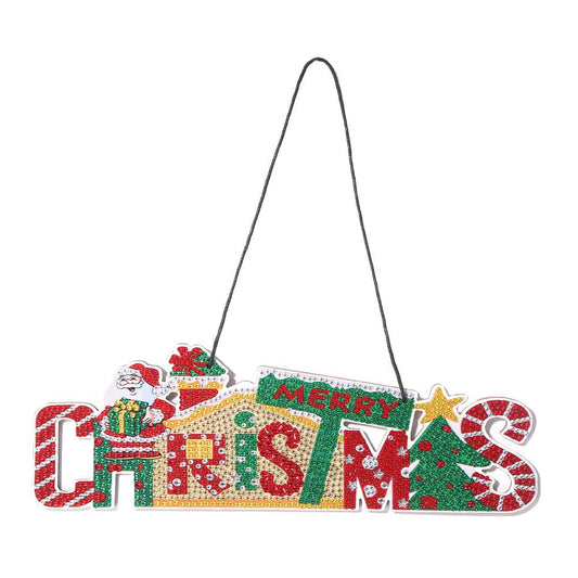 DIY Diamond Painting Merry Christmas Board Pendant Rhinestone Charm (DP005)