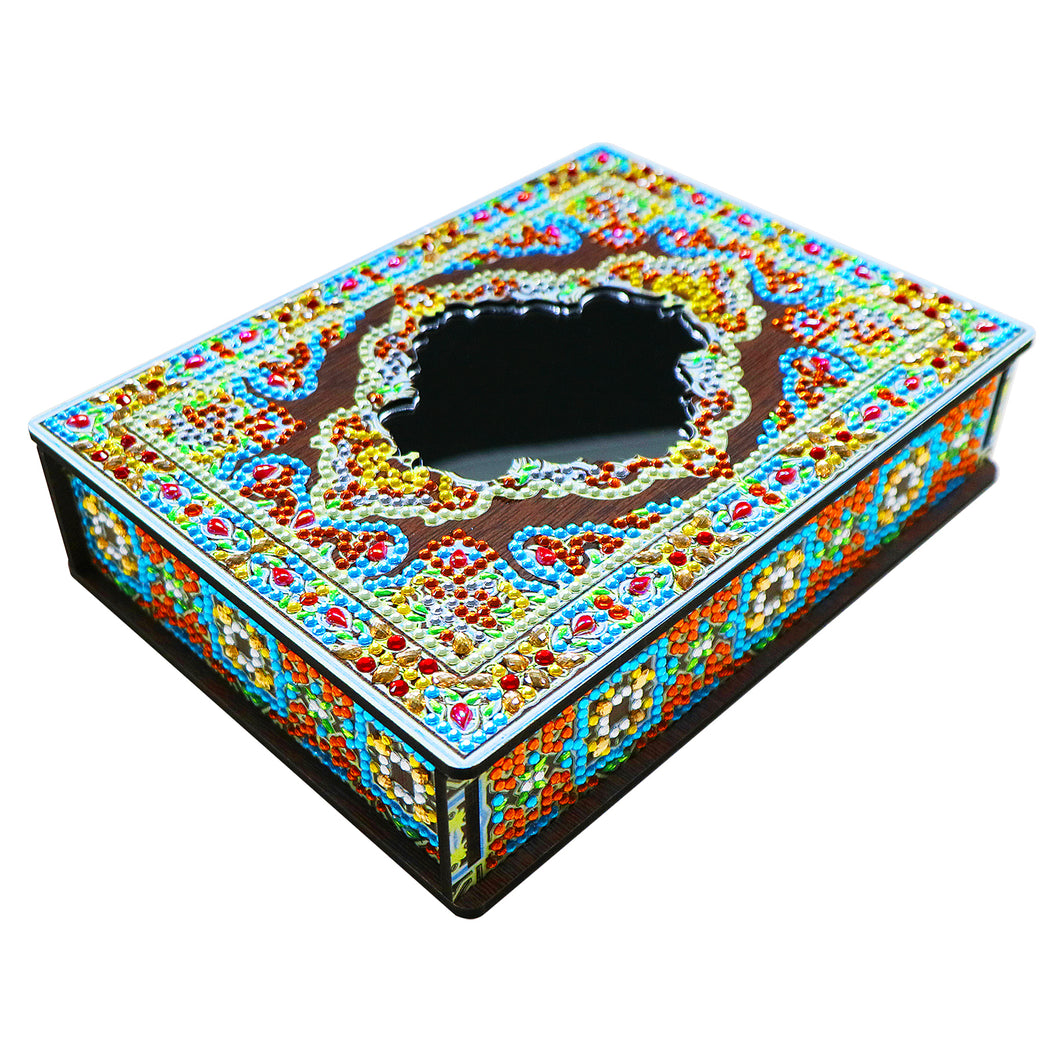 Classic Mandala Style Storage Box Fragmented Ornament Cosmetics Collection