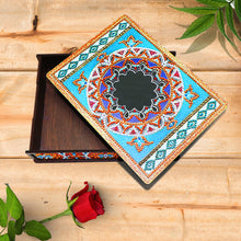 Load image into Gallery viewer, Classic Mandala Style Storage Box Cosmetics Collection with Mirror (MH202)
