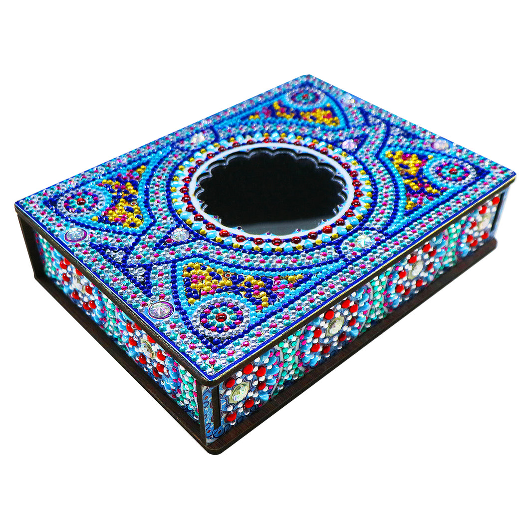 Classic Mandala Style Storage Box Cosmetics Collection with Mirror (MH203)