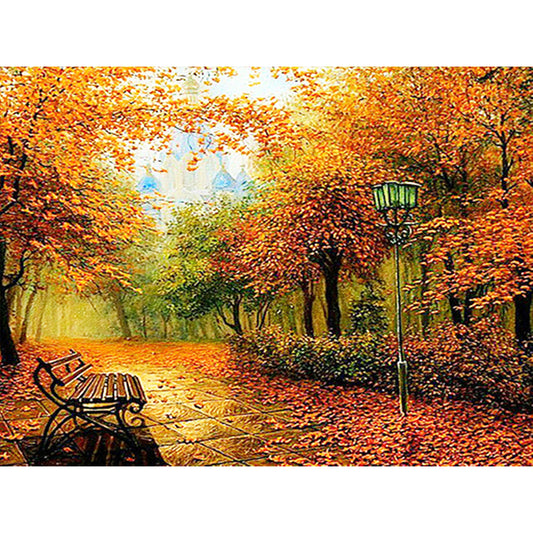 Diamond Painting - Full Square - autumn forest scenery (40*30CM)