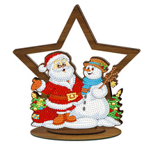 Load image into Gallery viewer, Wooden Christmas Ornament Single-Sided Special Shaped Crystal Diamond (BJP602)
