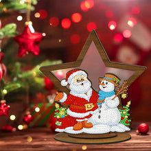 Load image into Gallery viewer, Wooden Christmas Ornament Single-Sided Special Shaped Crystal Diamond (BJP602)
