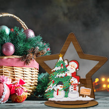Load image into Gallery viewer, Wooden Christmas Ornament Single-Sided Special Shaped Crystal Bright Diamond
