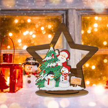 Load image into Gallery viewer, Wooden Christmas Ornament Single-Sided Special Shaped Crystal Bright Diamond
