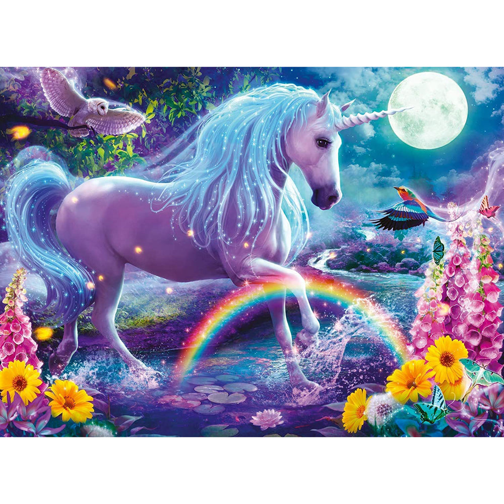 Diamond Painting - Full Round - rainbow unicorn (40*30CM)