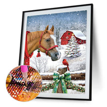 Load image into Gallery viewer, Diamond Painting - Full Round - christmas horse (30*40CM)
