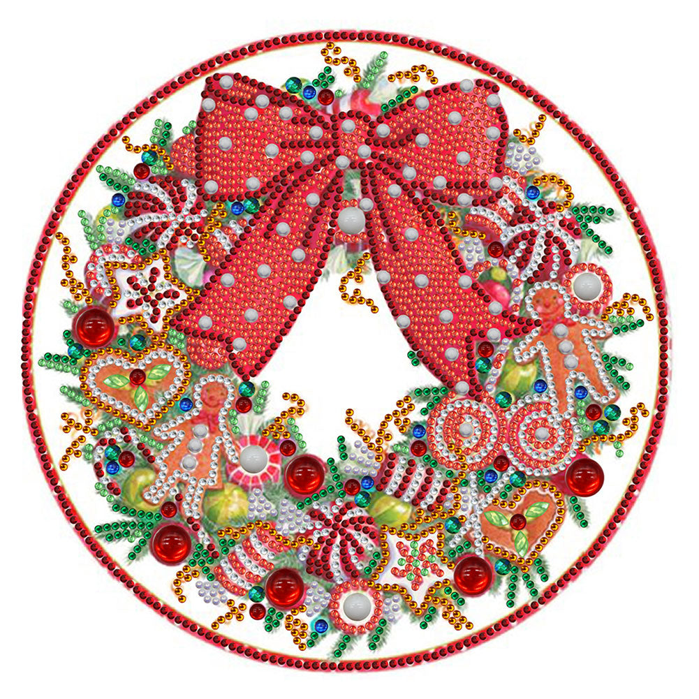 Diamond Painting - Partial Special Shaped - christmas wreath (30*30CM)