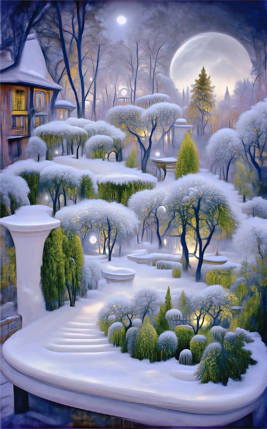 AB Diamond Painting - Full Round - Snow Scenery (50*80cm)