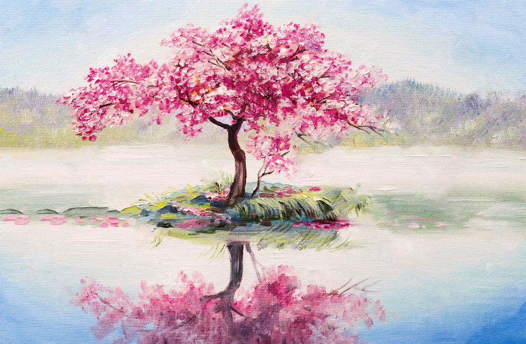Diamond Painting - Full Round - Cherry Blossom Reflection (30*40CM)