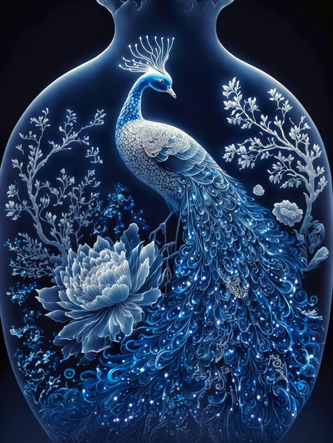 AB Diamond Painting - Full Round - Peacock (40*55cm)