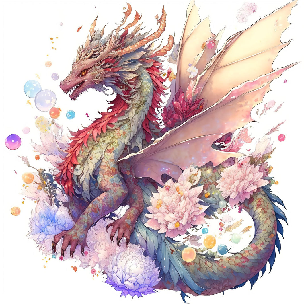 AB Diamond Painting - Full Round - Animal Dragon (40*40cm)