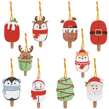 Load image into Gallery viewer, 10pcs Hanging Ornament Art Crafts 5D DIY Spot Drill Cartoon Christmas Decoration
