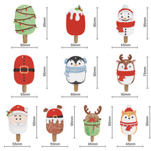Load image into Gallery viewer, 10pcs Hanging Ornament Art Crafts 5D DIY Spot Drill Cartoon Christmas Decoration
