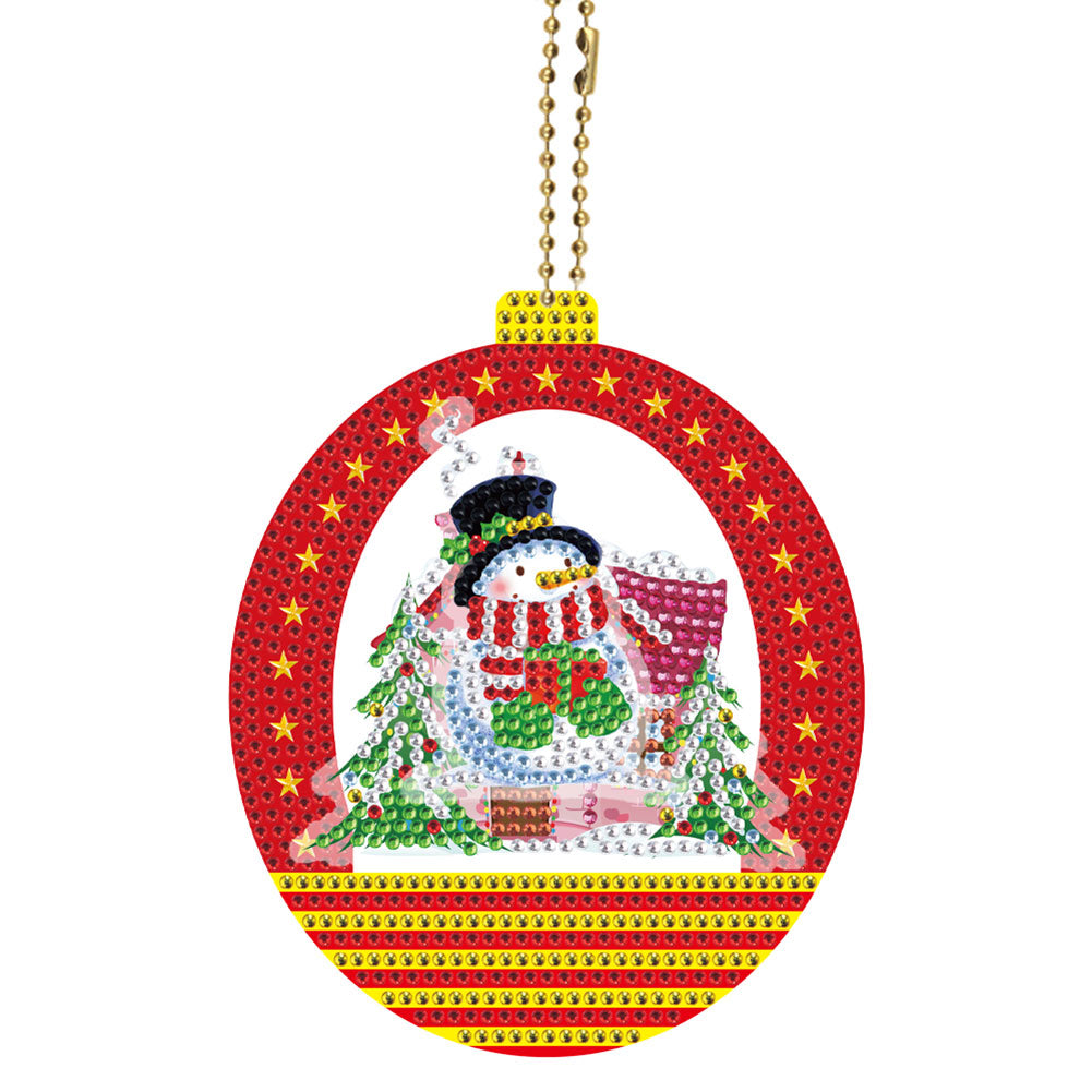 5D Xmas Ornament Double-sided DIY Handmade Rhinestone Party Props (CB044)