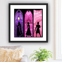 Load image into Gallery viewer, Diamond Painting - Full Round - disney princess silhouette (30*30CM)
